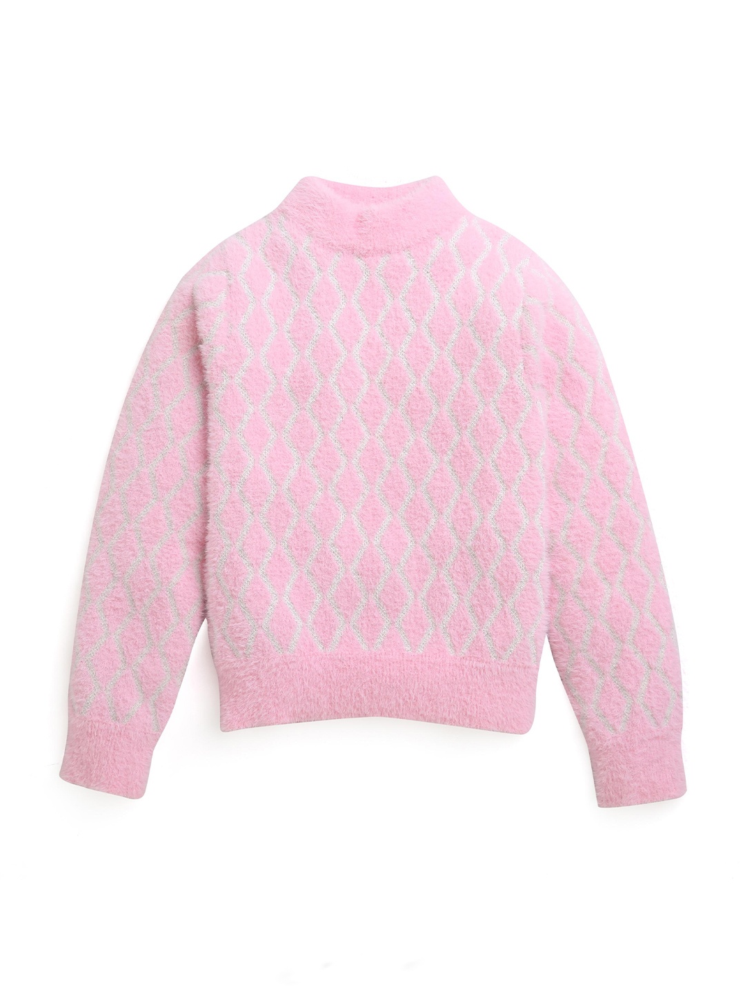

Tiny Girl Self Design Mick Collar Pullover, Pink