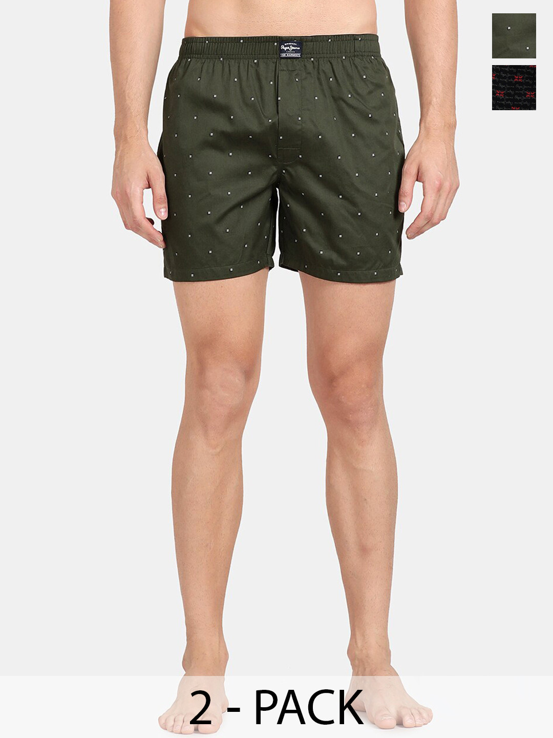 

Pepe Jeans Pack Of 2 Printed Inner Elastic Pure Cotton Boxers 11746854-1-17871506-1, Green