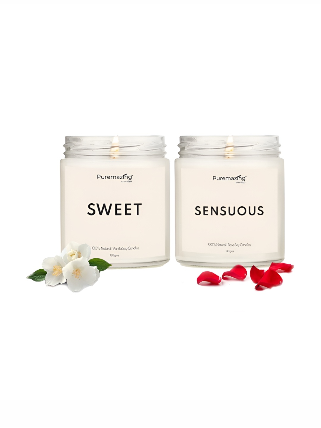 

Imvelo Green your hygiene White 2 Pieces Rose Scented Jar Candles