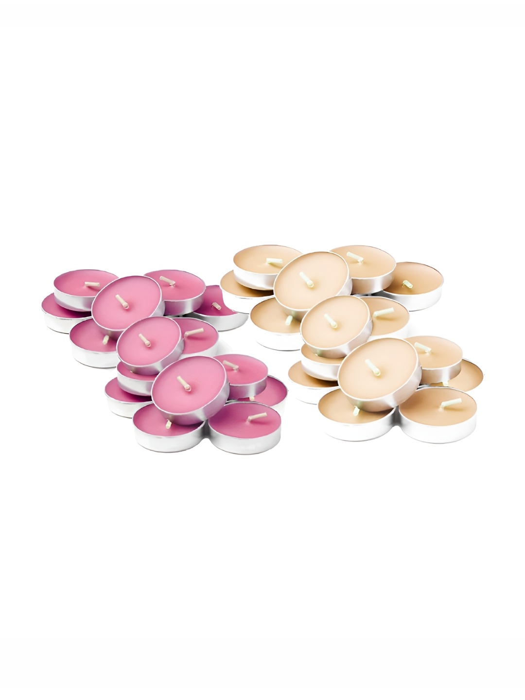 Imvelo Green your hygiene Cream & Pink 30 Pieces Rose & Sandalwood Tea Light Candles
