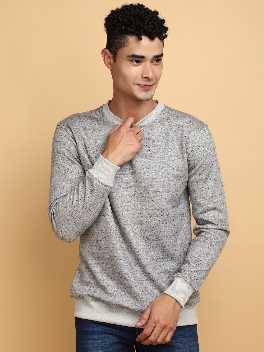 

V-Mart Self Designed Cotton Pullover, Grey