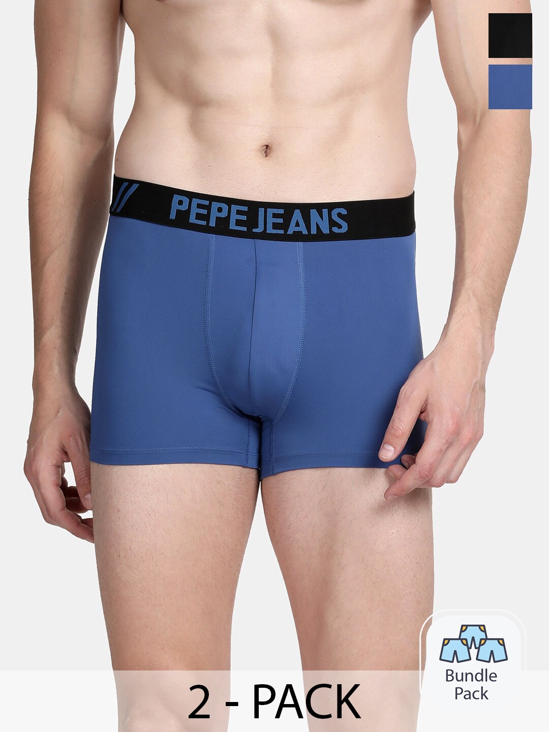 

Pepe Jeans Pack Of 2 Outer Elastic Cotton Trunk 8937129-1-19438770-1, Blue