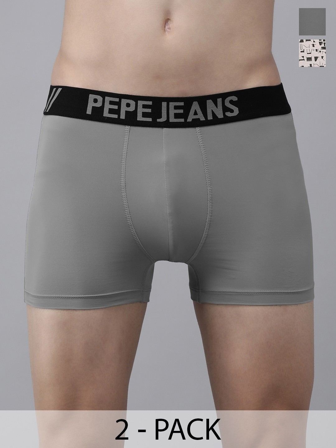 

Pepe Jeans Pack Of 2 Outer Elastic Trunk 15102724-1-18532512-1, Grey