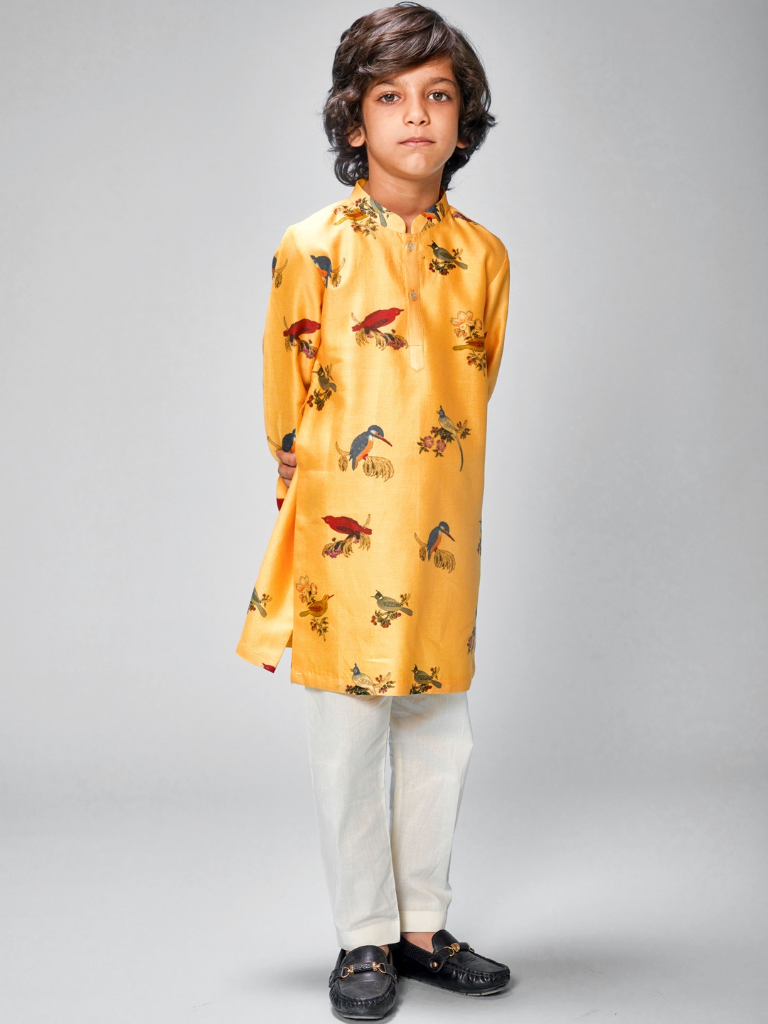 

BAL BACHCHE Boys Quirky Printed Regular Kurta with Pyjamas, Blue