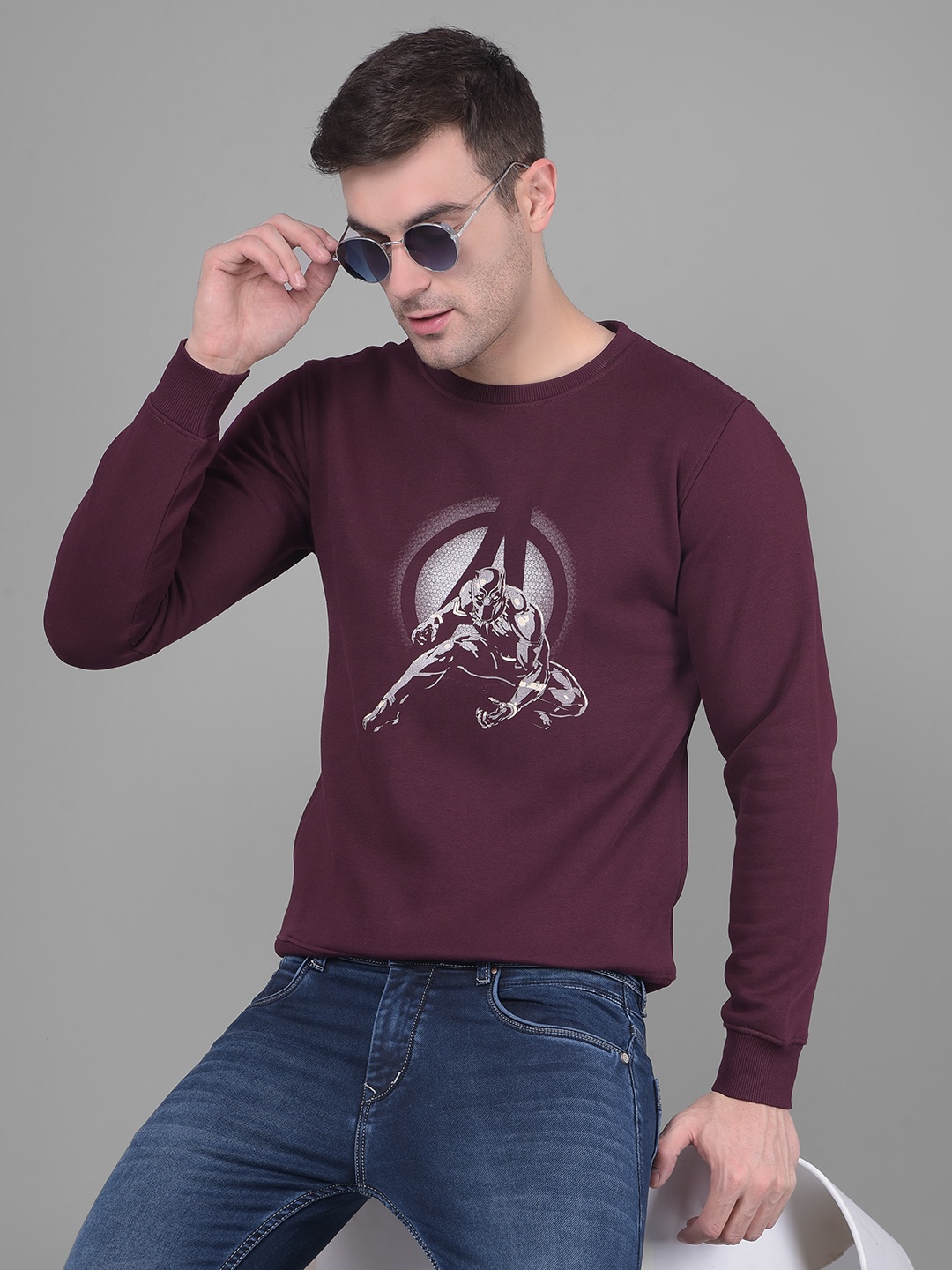 

Crimsoune Club Spider Man Printed Pullover Sweatshirt, Red