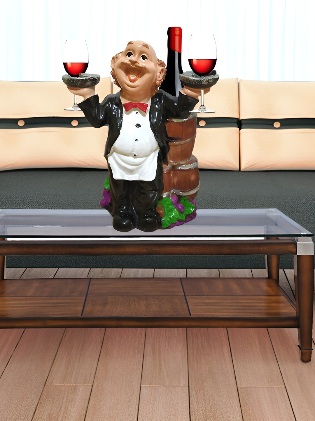 

Winsome Collection Black & White Figurine Wine Bottle Holder