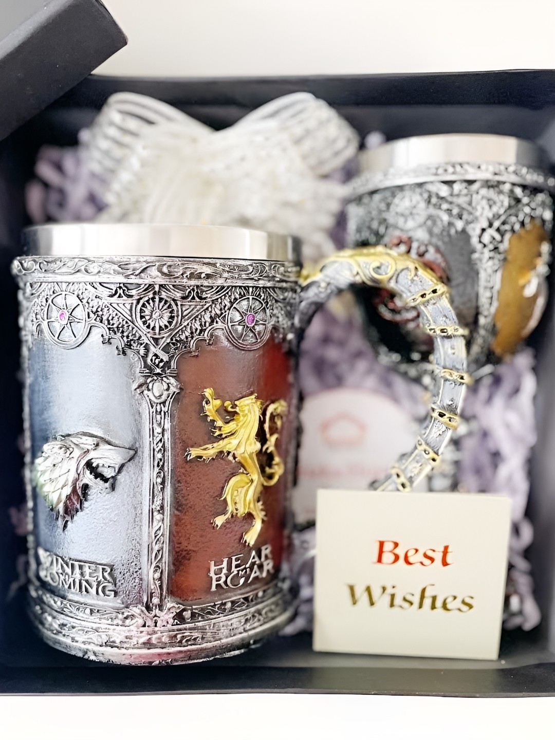 

Frizka Silver Toned Game of Thrones Tankard & 3D Gift Set
