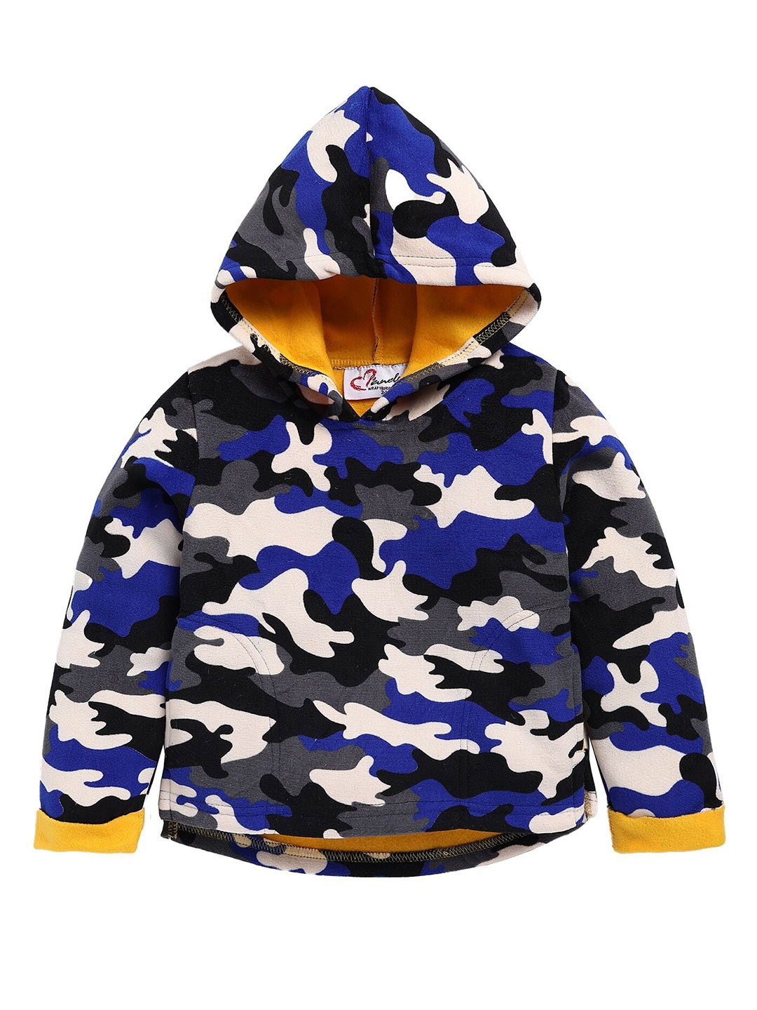 

M'andy Kids Camouflage Printed Hooded Fleece Sweatshirt, Blue