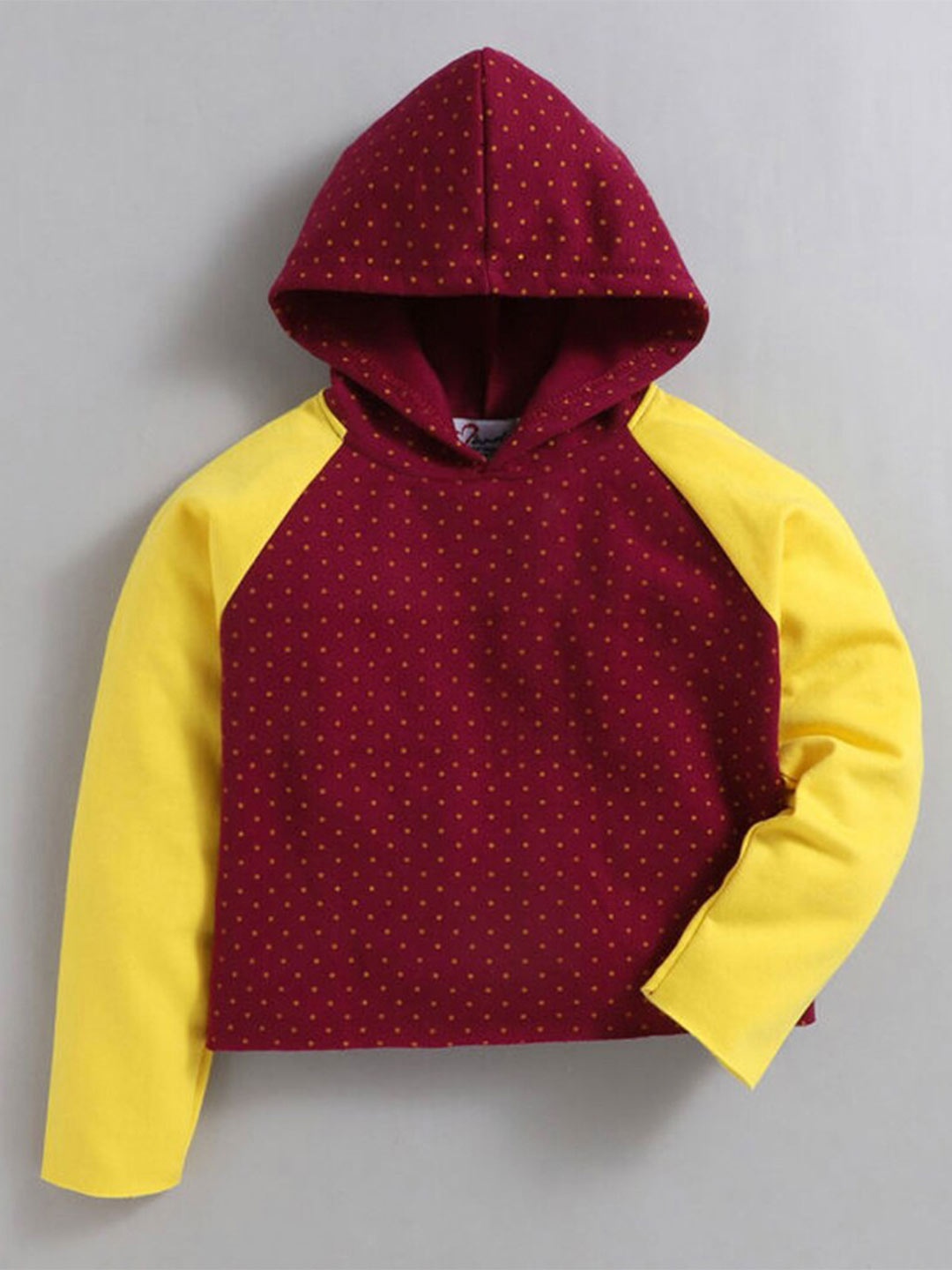 

M'andy Kids Geometric Printed Hooded Fleece Pullover Sweatshirt, Maroon