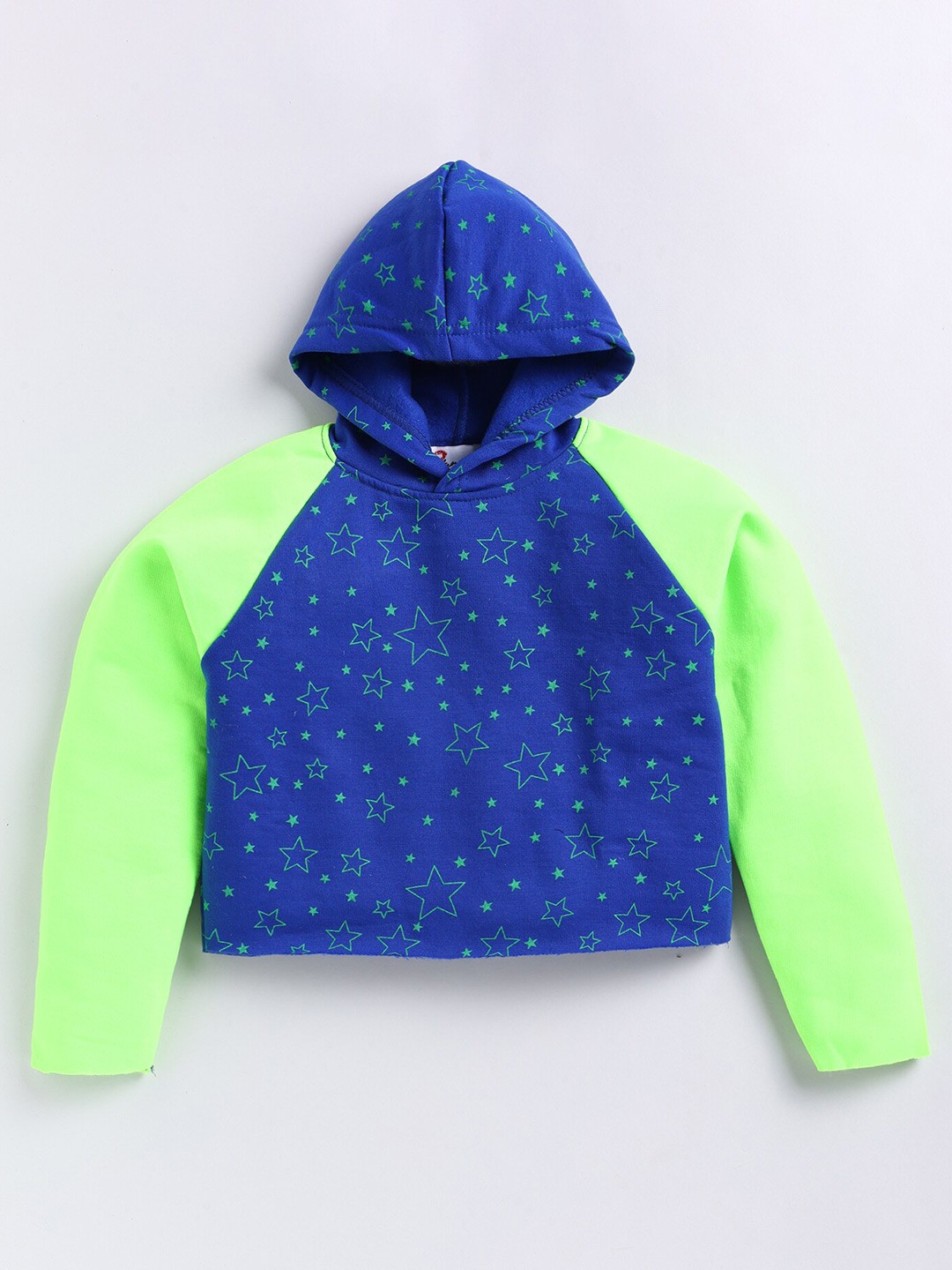 

M'andy Kids Geometric Printed Hooded Fleece Pullover Sweatshirt, Blue