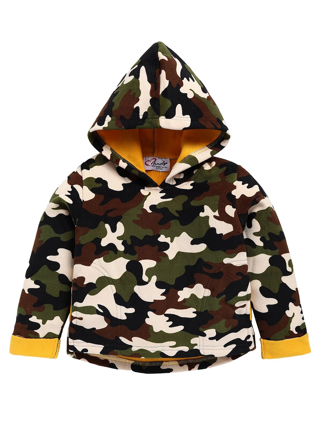 

M'andy Kids Camouflage Printed Hooded Fleece Pullover Sweatshirt, Green