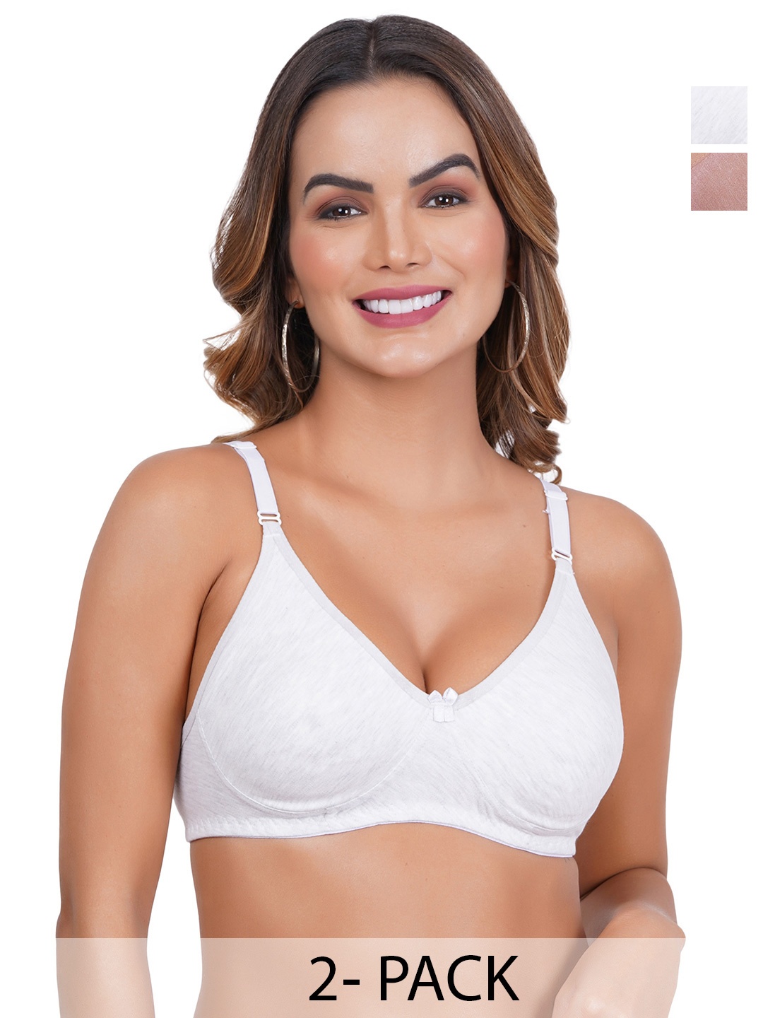 

Liigne Multicoloured Bra Full Coverage, White