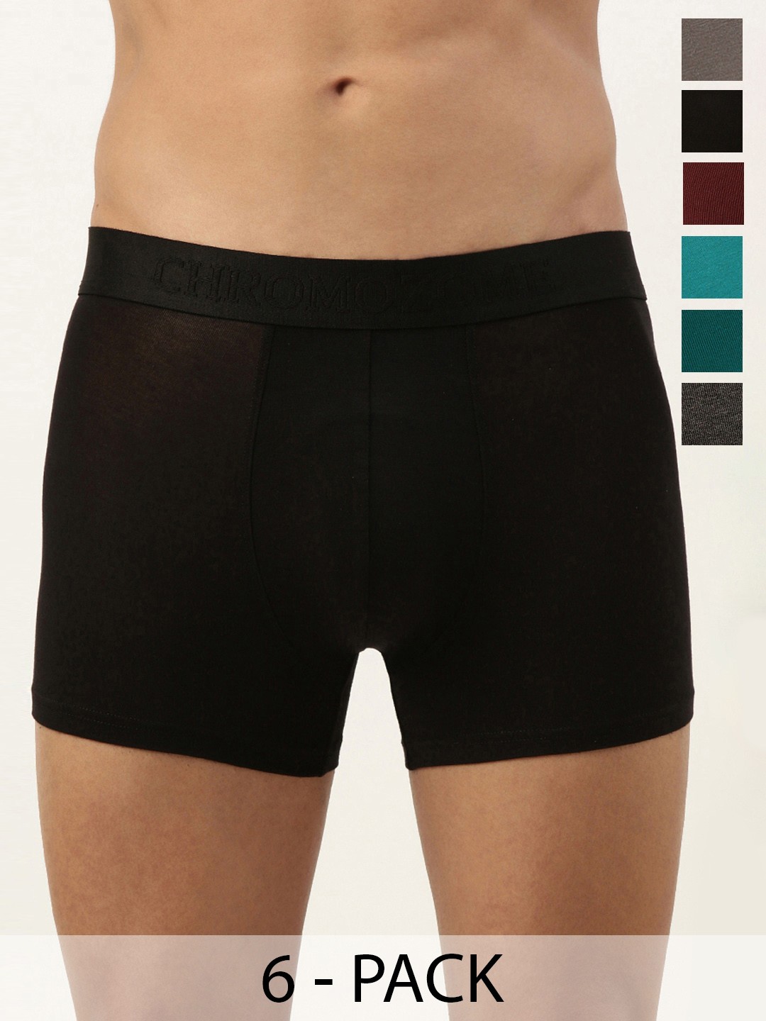 

Chromozome Pack Of 6 Outer Elastic Trunk, Black
