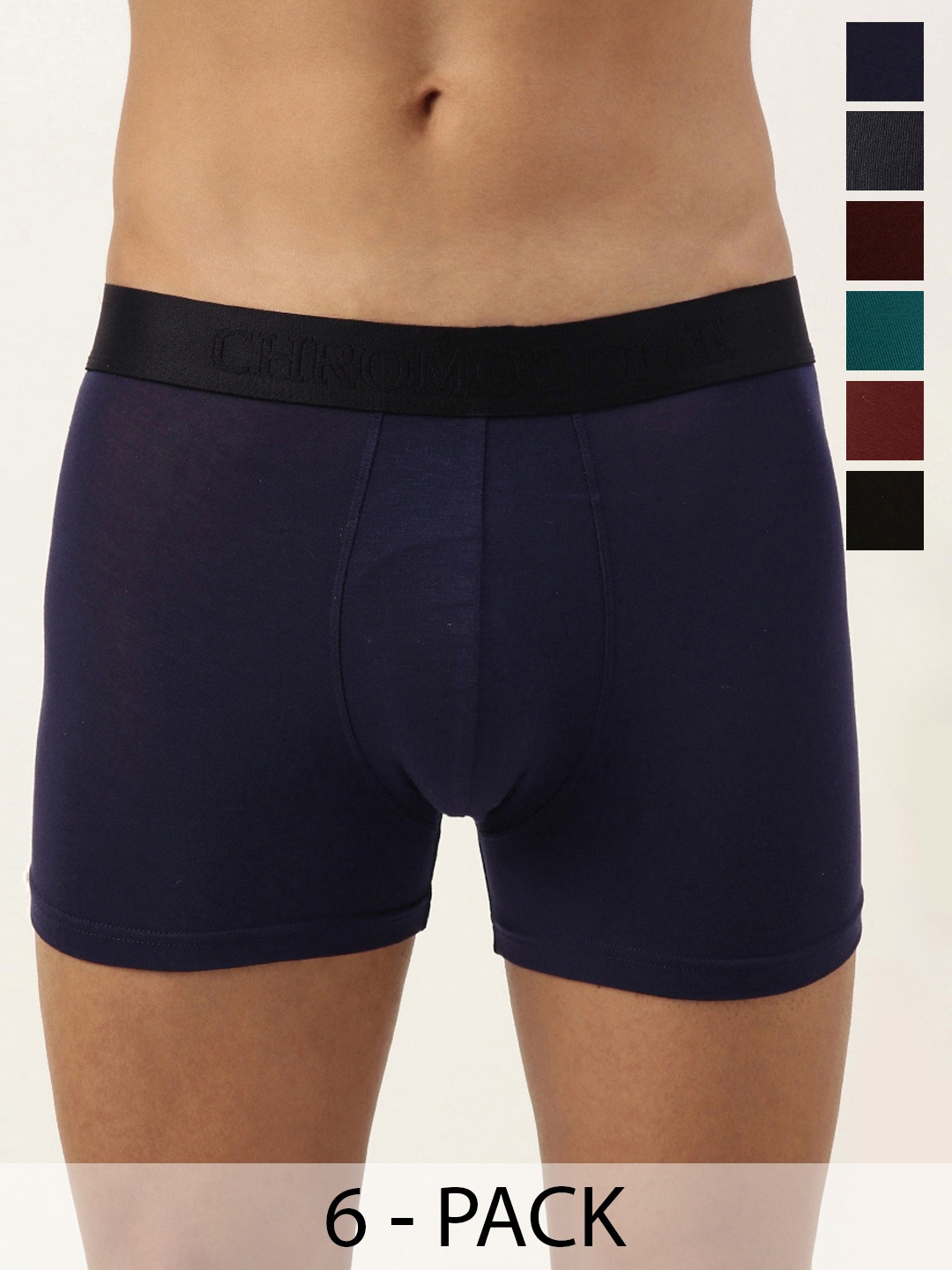 

Chromozome Pack Of 6 Outer Elastic Trunk, Navy blue
