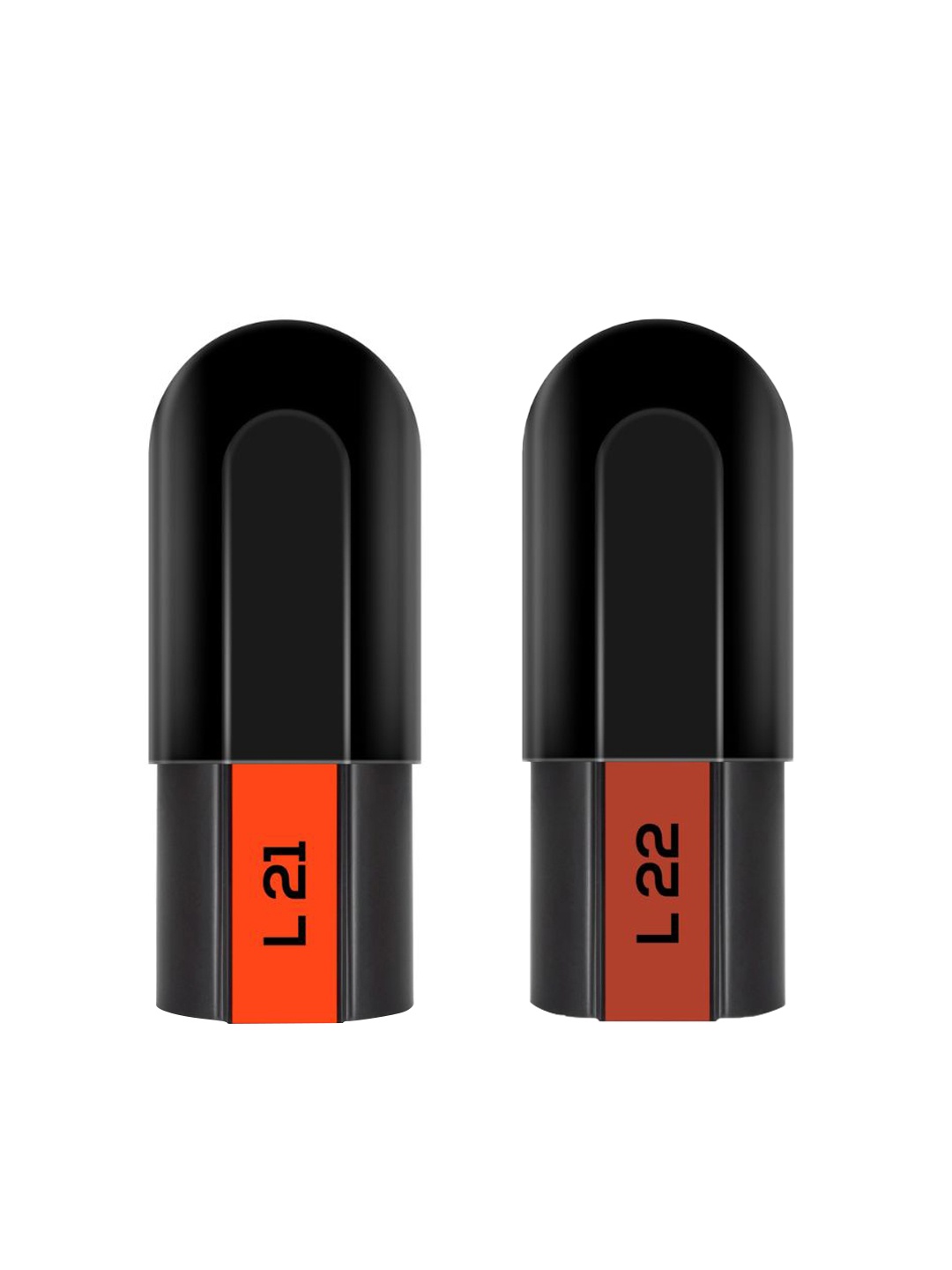 

RENEE Fab Bullet Lipstick Duo - Tictoc Tangerine L21 & Rusty Roar L22, Orange