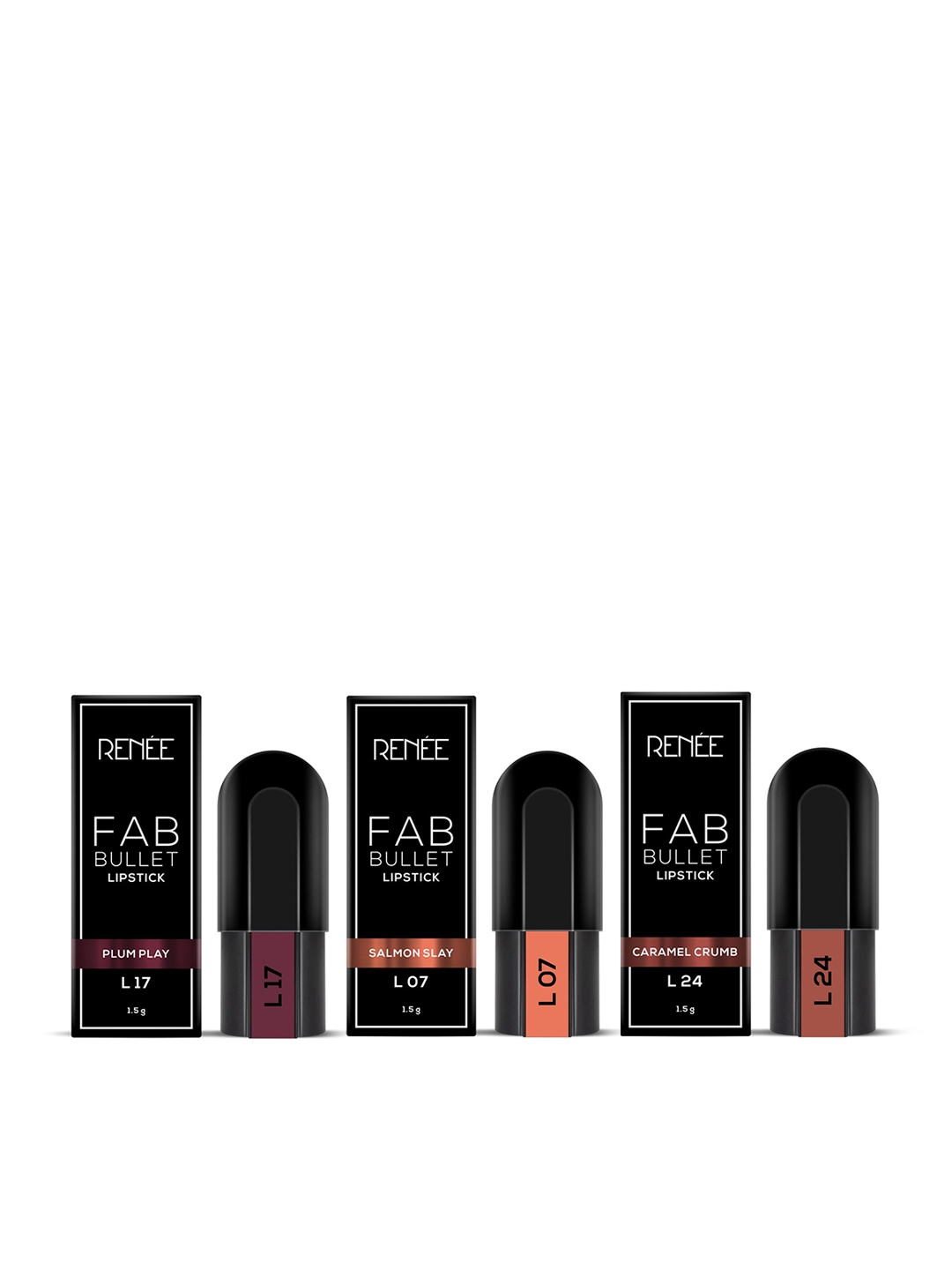 

RENEE Fab Matte Bullet Lipstick Trio, Nude