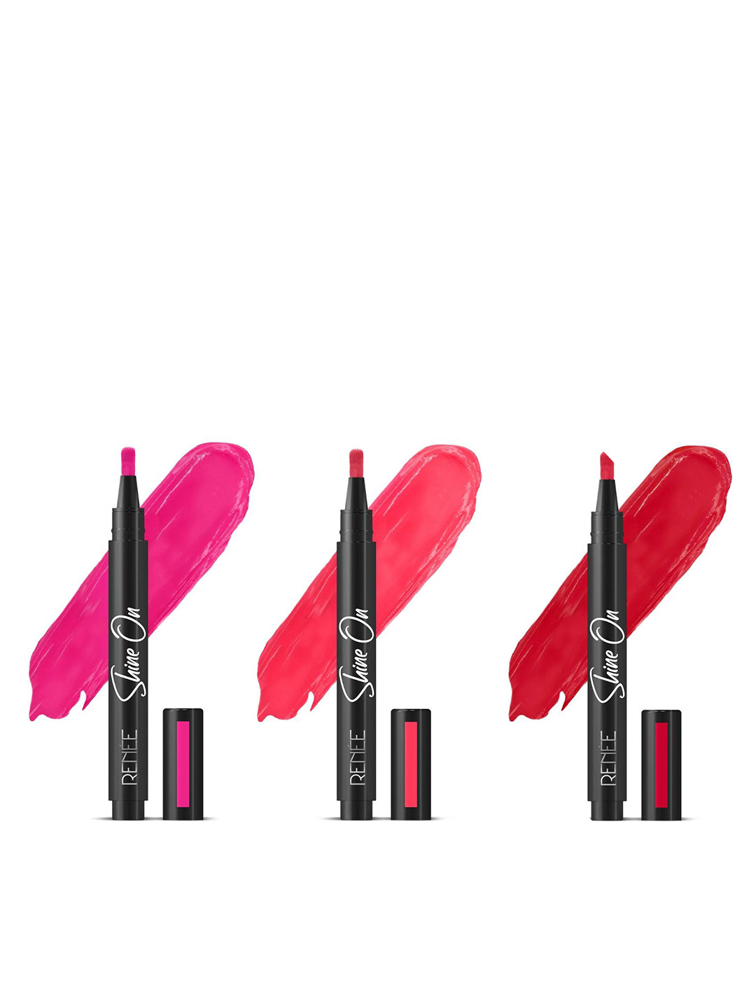 

Renee Shine On Lip Lacquer Trio with Hyaluronic Acid & Shea Butter - 1.8ml each, Red