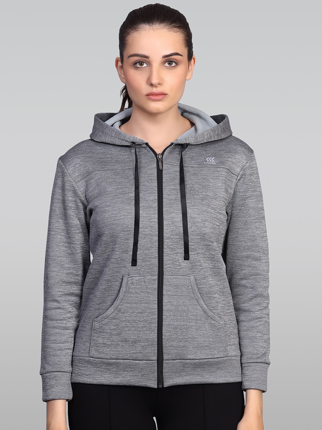 

LAASA SPORTS Lightweight Hooded Open Front Jacket, Grey