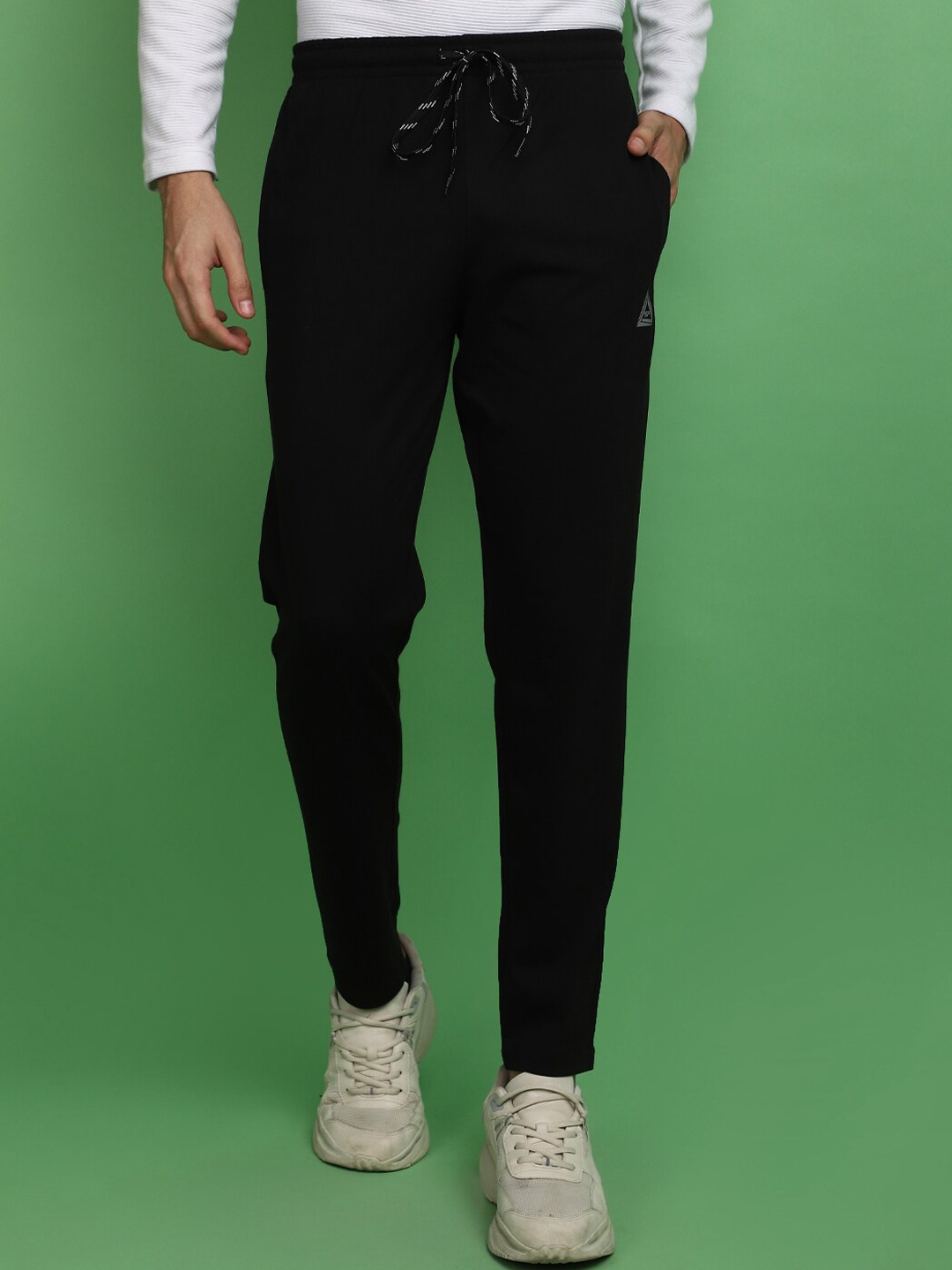 

V-Mart Men Mid-Rise Track Pants, Black