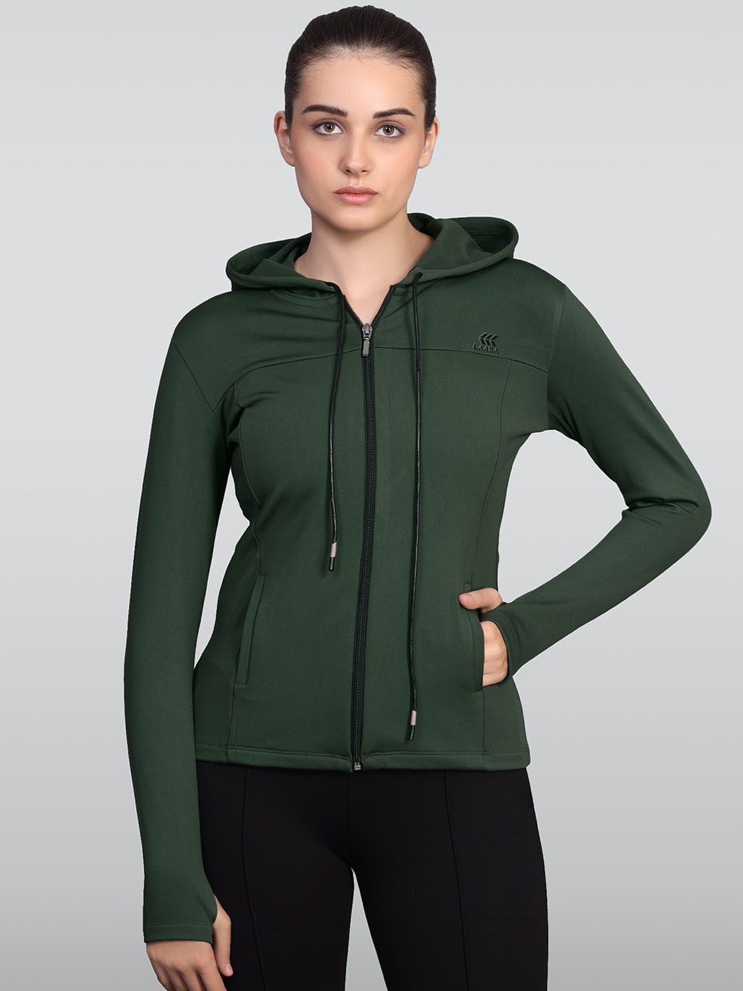 

LAASA SPORTS Lightweight Dry Fit Bomber Jacket, Green