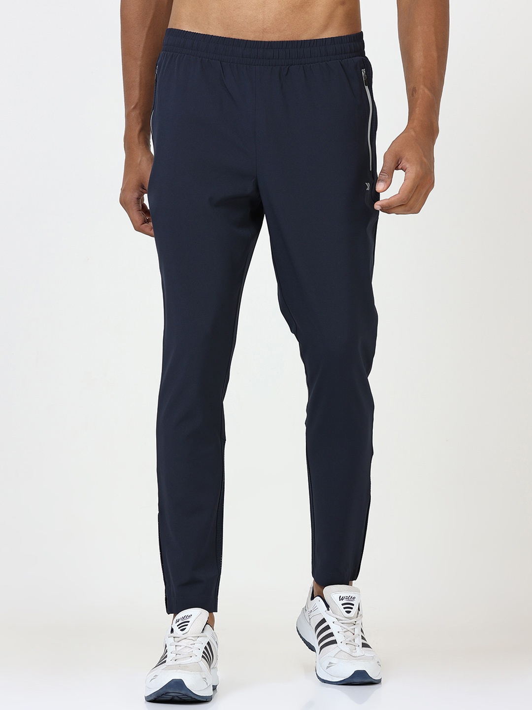 

Jolger Men's Lightweight Breathable Rapid Dry Tapered Fit Track Pant, Navy blue