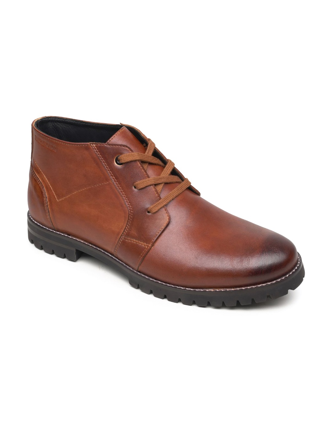 

RAPAWALK Men Mid-Top Leather Regular Boots, Tan