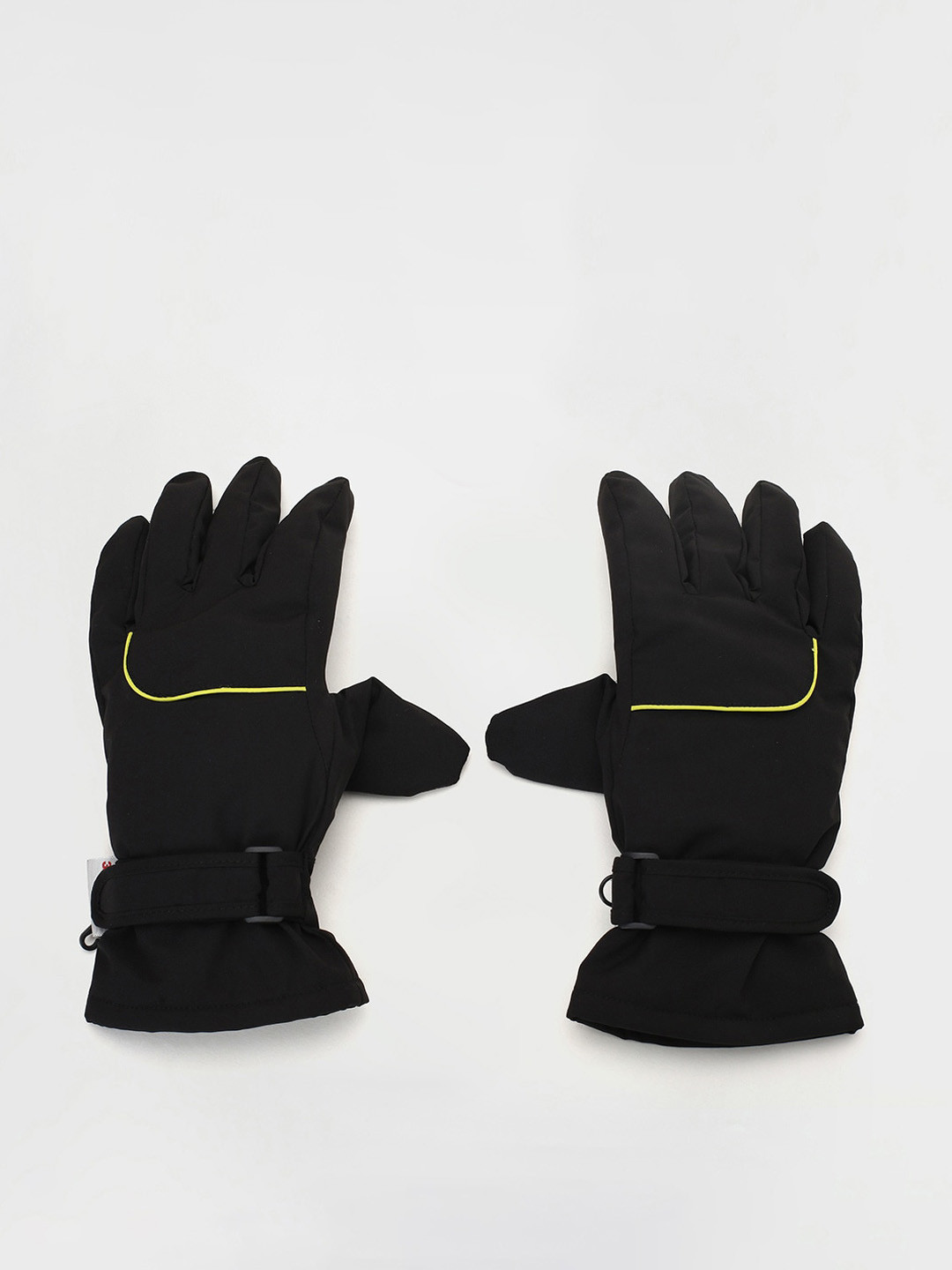 

max Women Patterned Acrylic Winter Gloves, Black