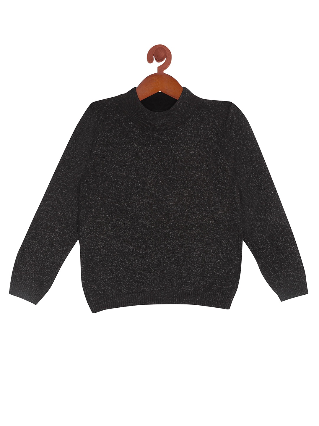 

Tiny Girl High Neck Regular Top, Black