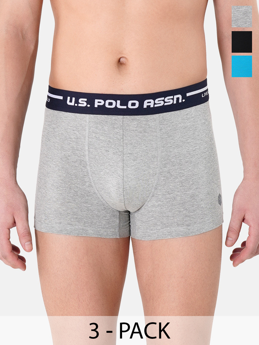 

U.S. Polo Assn. Pack Of 2 Cotton Short Trunks, Blue