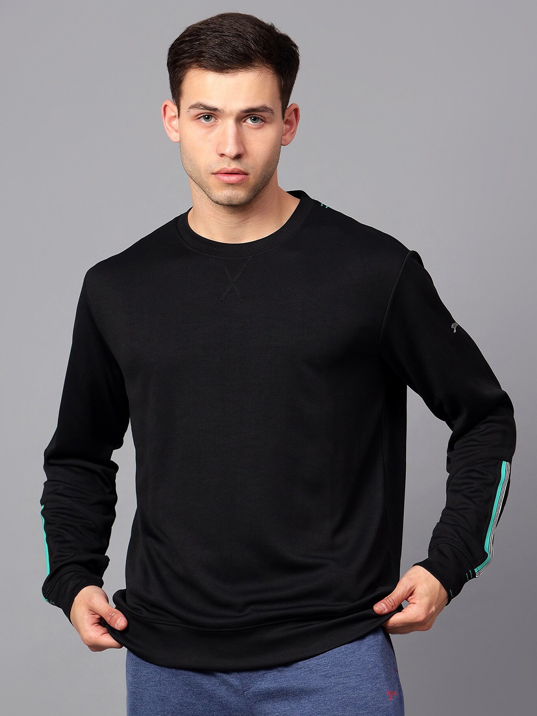 

Shiv Naresh Men Black Printed Sweatshirt