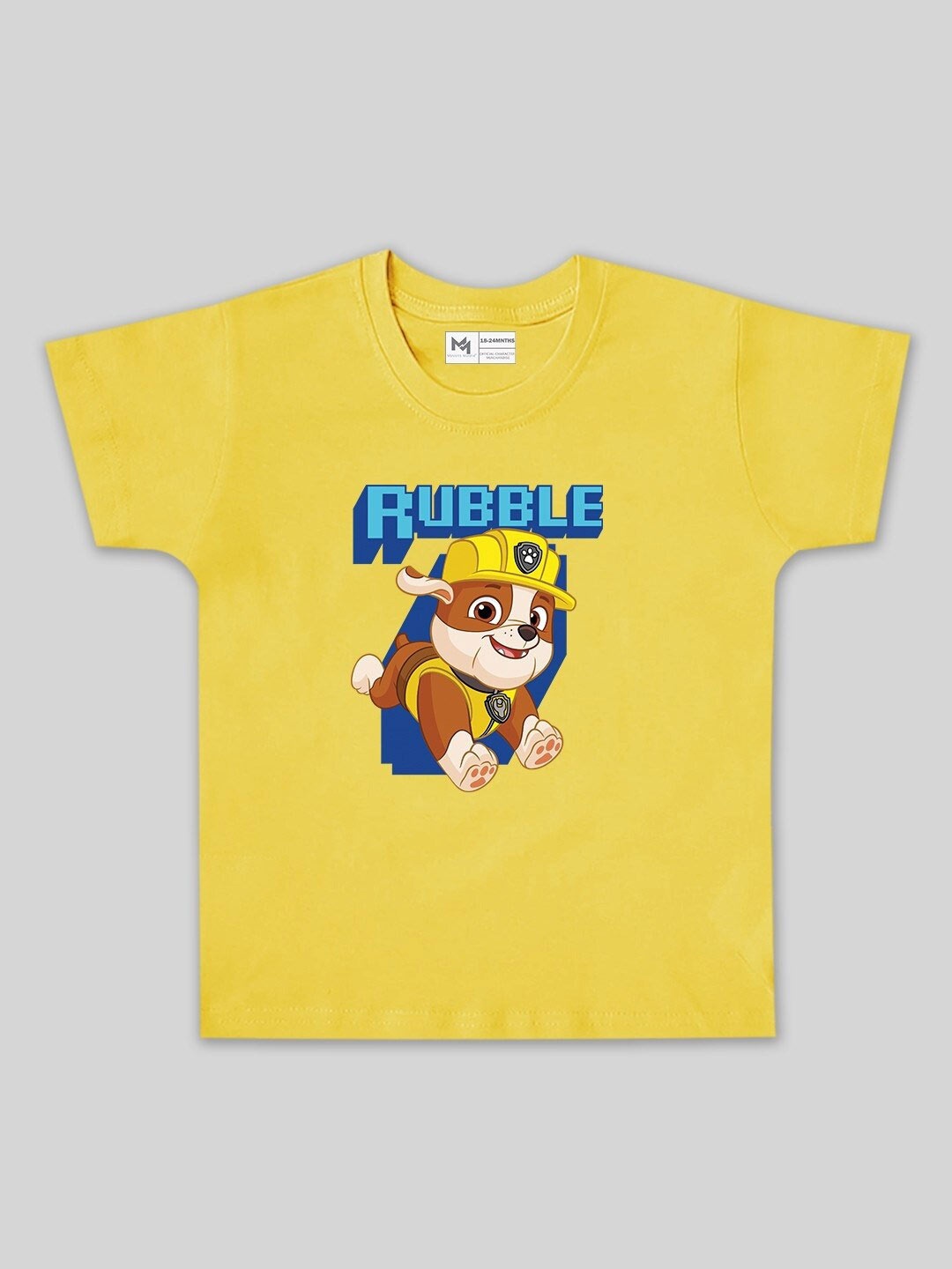 

Minute Mirth Boys Paw Patrol Printed Cotton T-shirt, Yellow