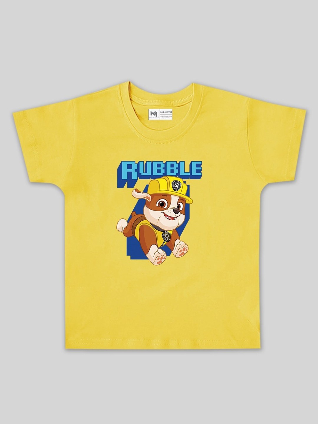 

Minute Mirth Boys Paw Patrol Printed Cotton T-shirt, Yellow