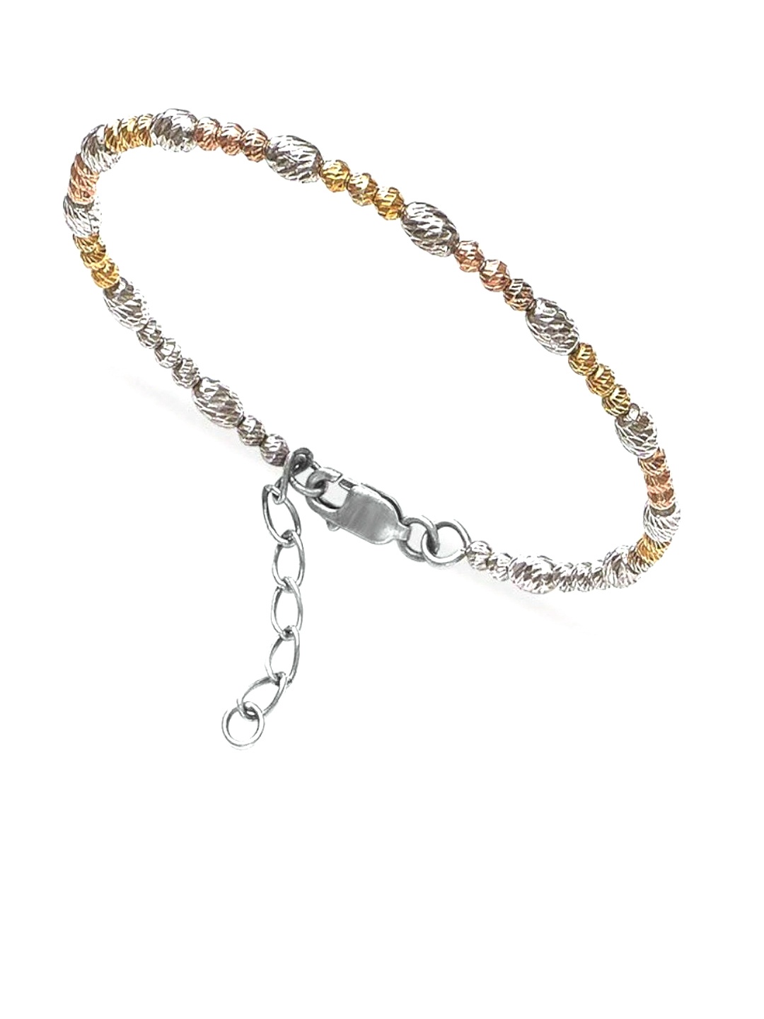 

Taraash 925 Sterling Silver Gold-Plated Beaded Bangle
