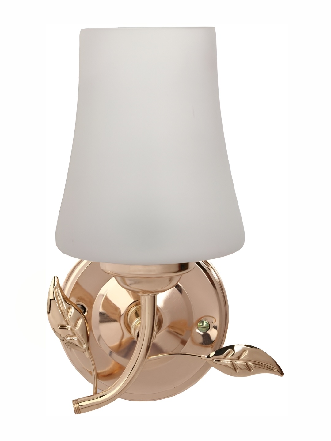 

Afast Gold Toned & White Cylindrical Shaped Glass Wall Lamp