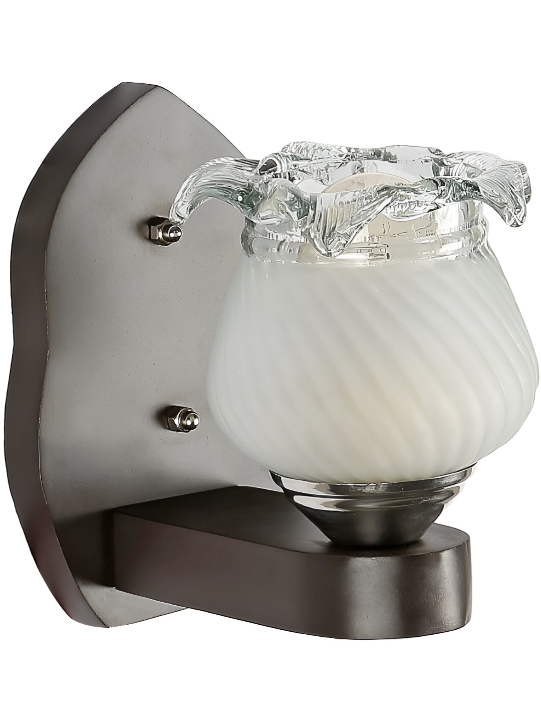 

Afast White and Brown Glass Wall Lamp