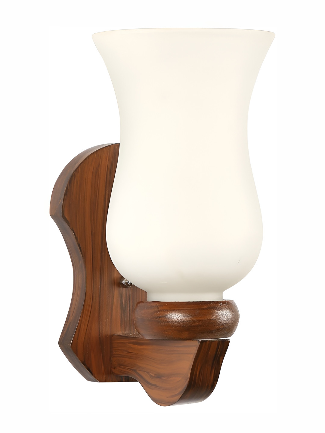 

Afast Brown & White Abstract Shaped Glass Wall Lamp