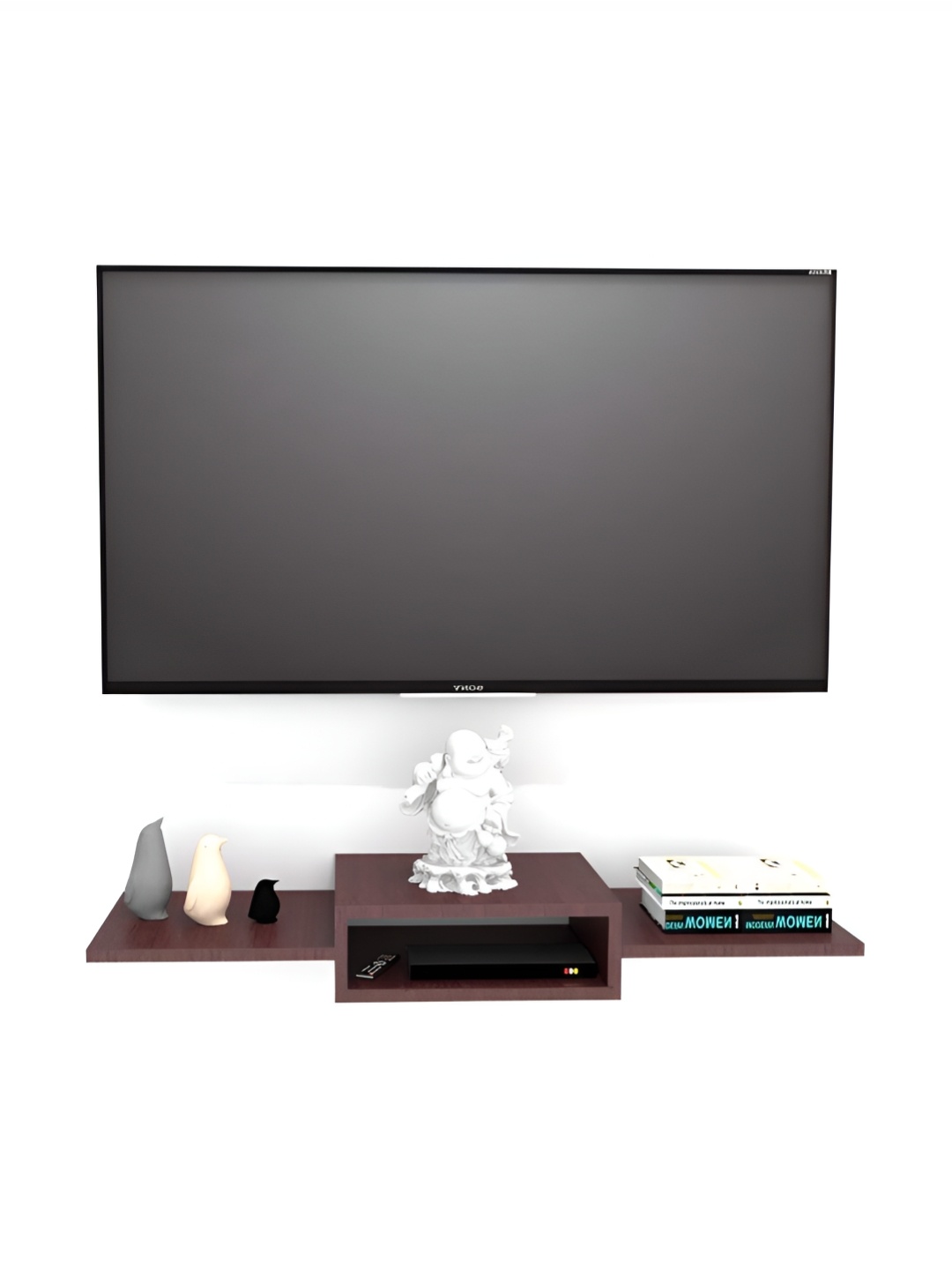 

Furnifry Brown Wooden Basic Wall Shelf