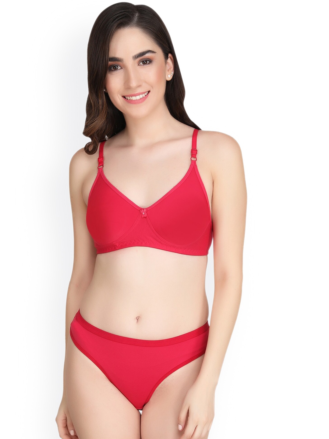 

Liigne Non Padded Mid-Rise Lingerie Set, Pink