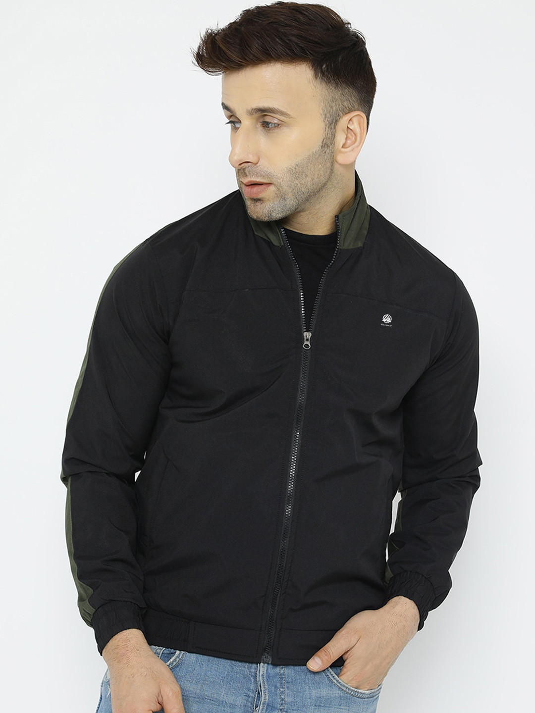 

WELL QUALITY Colourblocked Lightweight Dri-FIT Sporty Jacket, Black