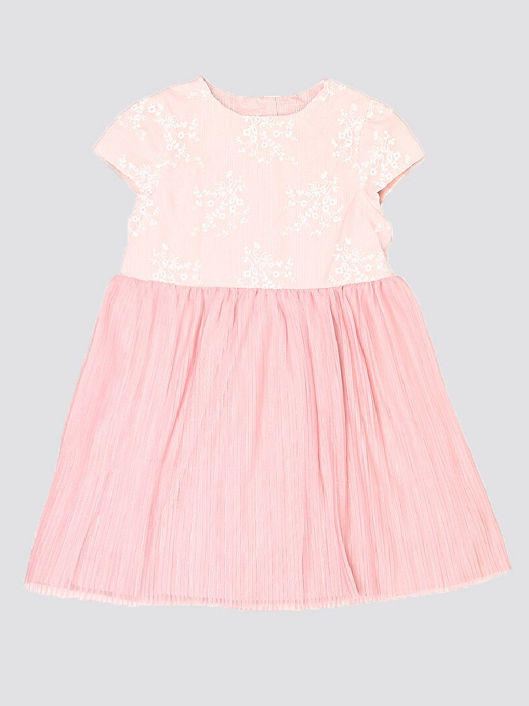 

mothercare Floral Printed Fit and Flare Dress, Pink