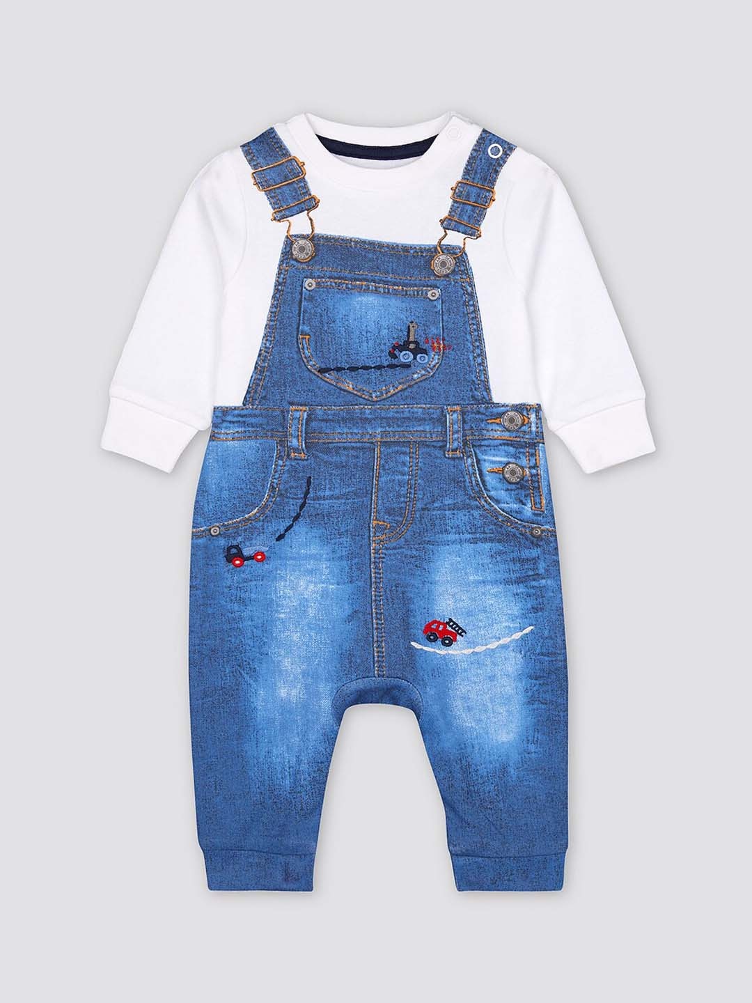 

mothercare Infants Kids Cotton Romper, Blue