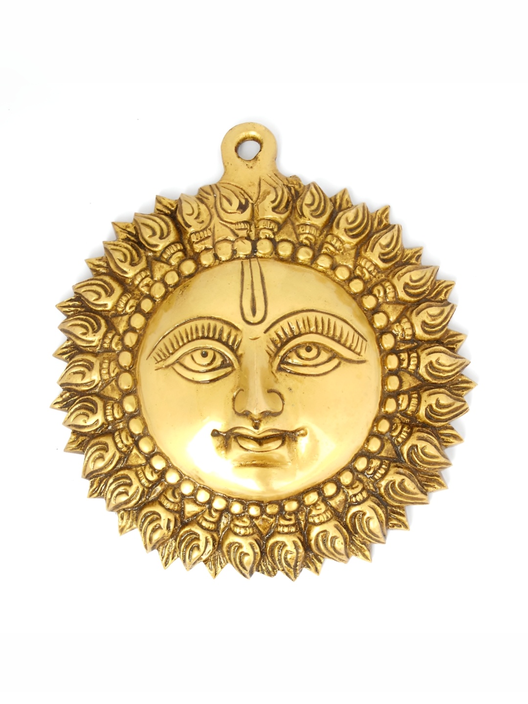 

Susajjit Decor Gold toned Textured Sun Brass Wall Hanging