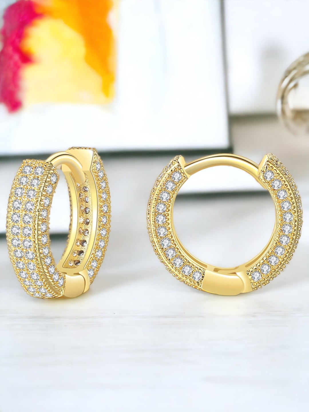 

Designs & You Gold-Plated Circular Hoop Earrings