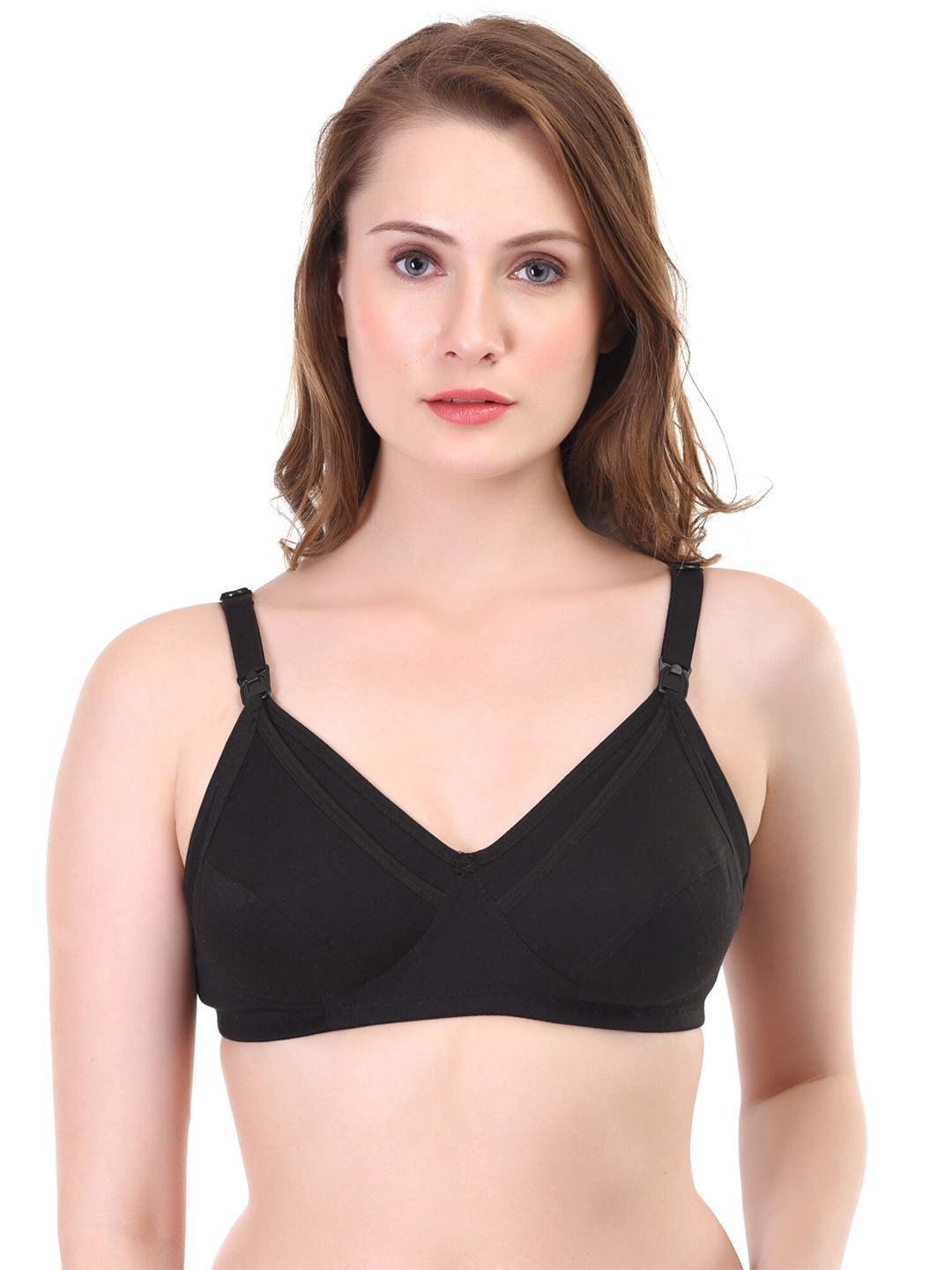 

Liigne Full Coverage Maternity Bra With All Day Comfort, Black