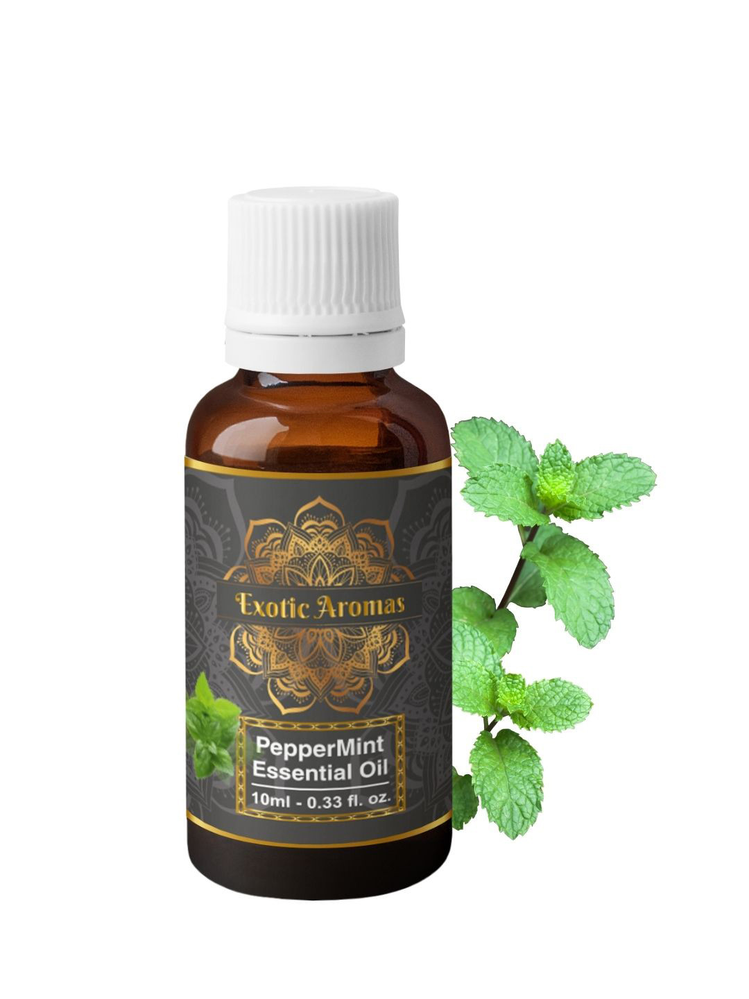 

EXOTIC AROMAS Peppermint Essential Oil For Aromatherapy Skin & Hair - 10ml, Grey