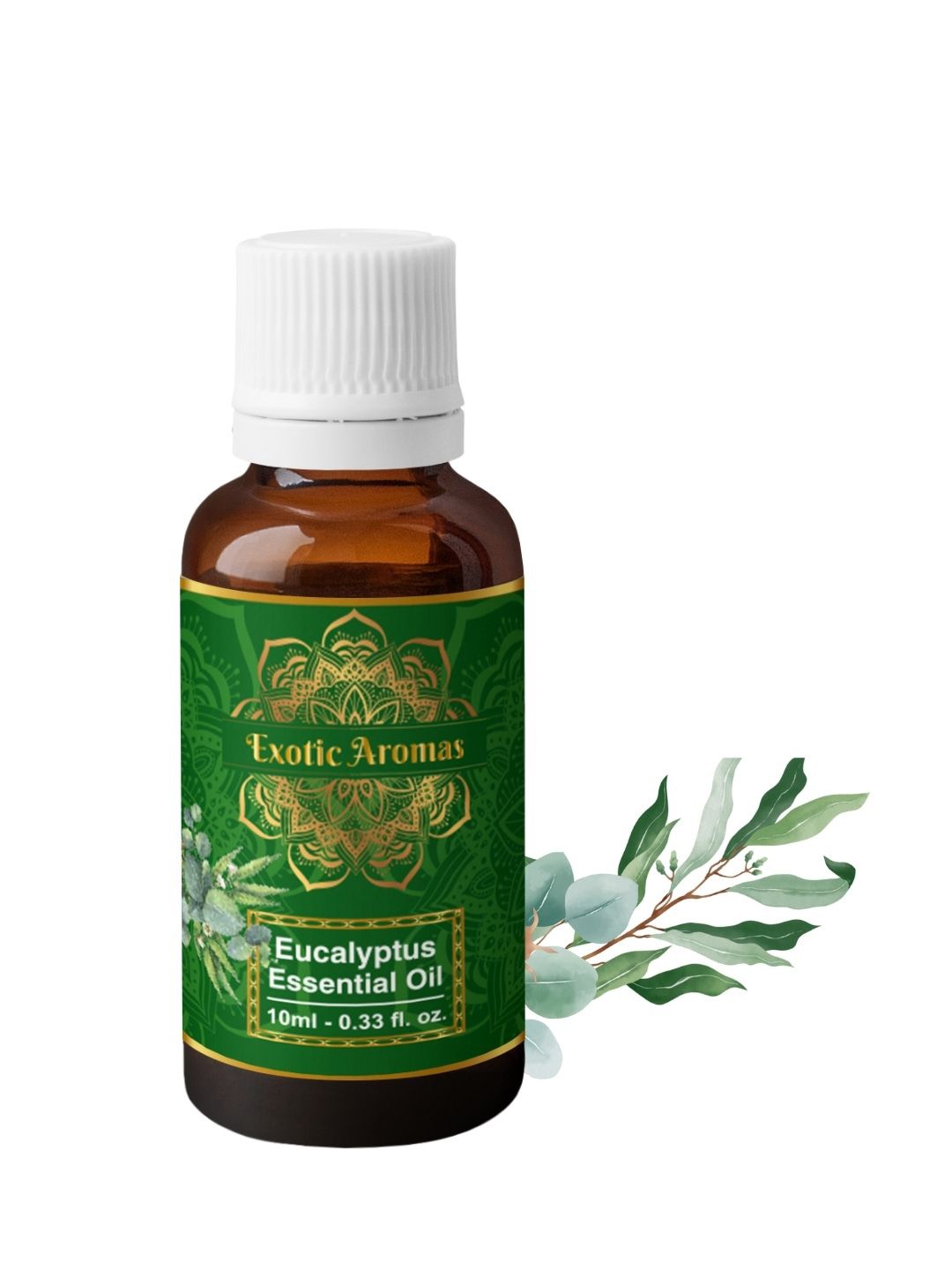 

EXOTIC AROMAS Eucalyptus Essential Oil For Aromatherapy Skin & Hair - 10ml, Green