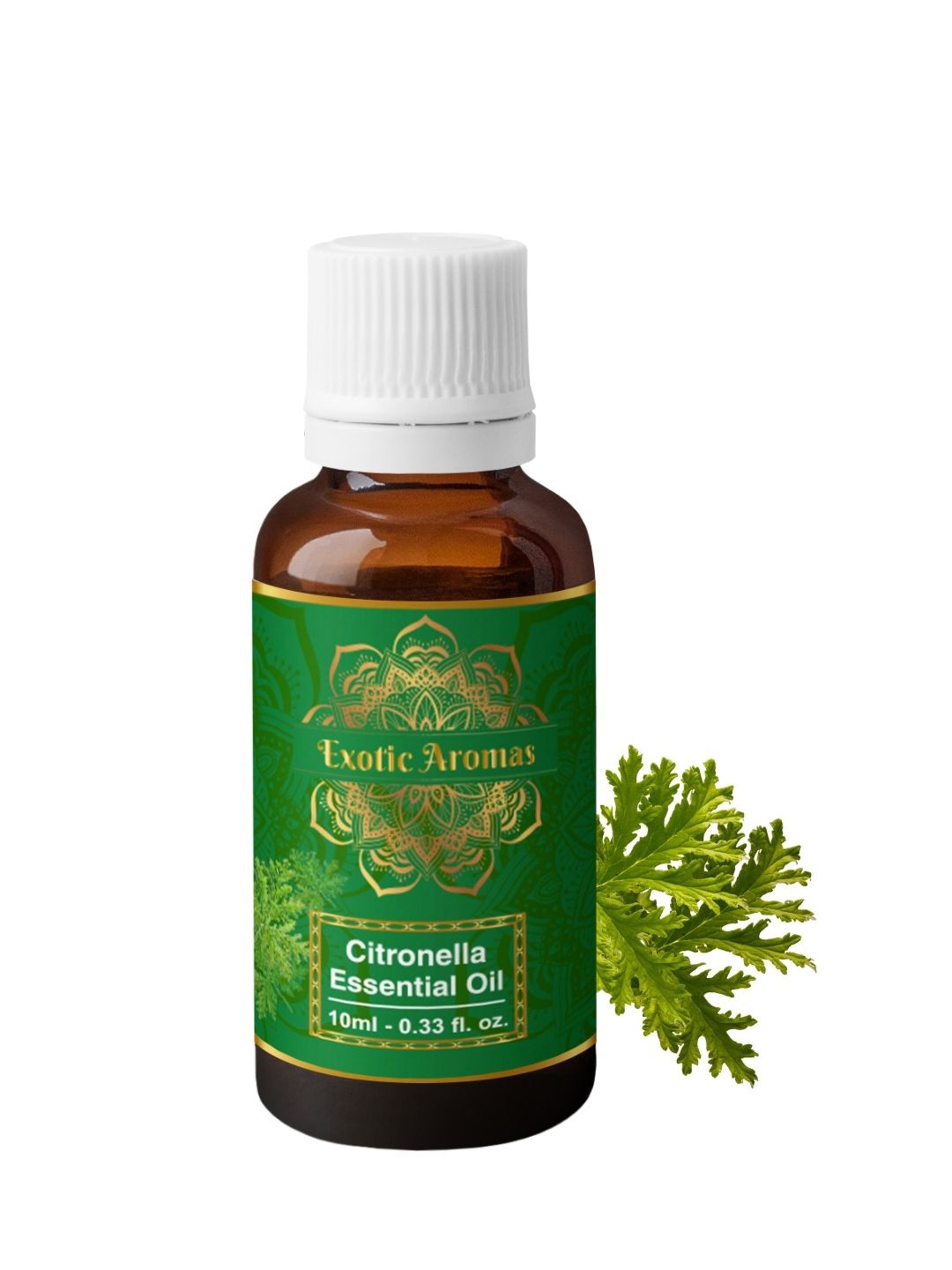 EXOTIC AROMAS Citronella Essential Oil For Aromatherapy Skin & Hair - 10ml, Green