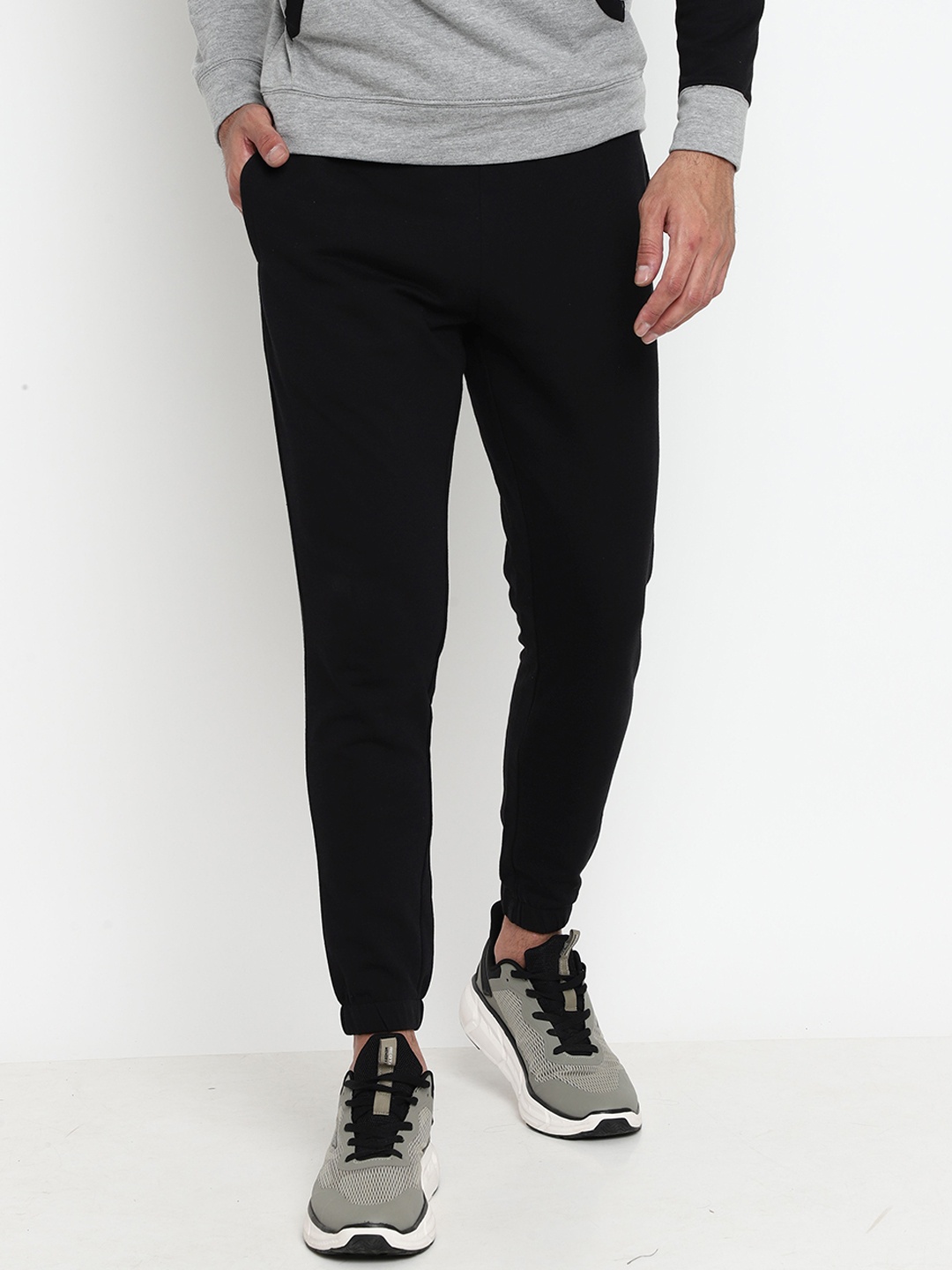 

Nimble Men Mid Rise Fleece Joggers, Black