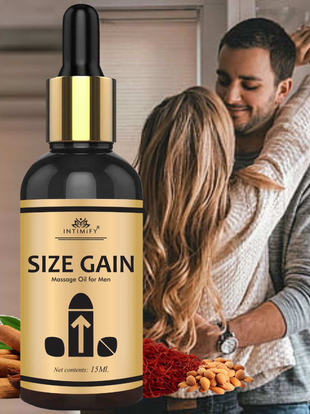 

INTIMIFY Men Size Gain Massage Oil - 15ml, Transparent