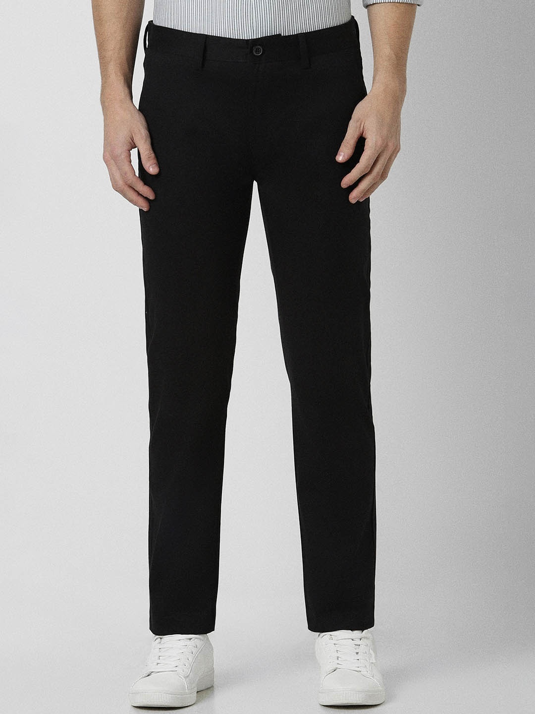 

Peter England Casuals Men Slim Fit Trouser, Black